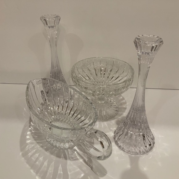 Park Lane A pair of crystal candle sticks. - Picture 10 of 15